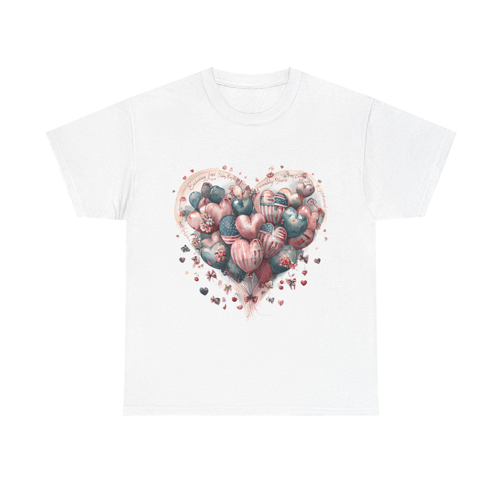 Heart Balloon Unisex Tee, Cute Graphic Tee, Valentine's Day Gift, Romantic Shirt, Casual Wear, Love-Themed Apparel