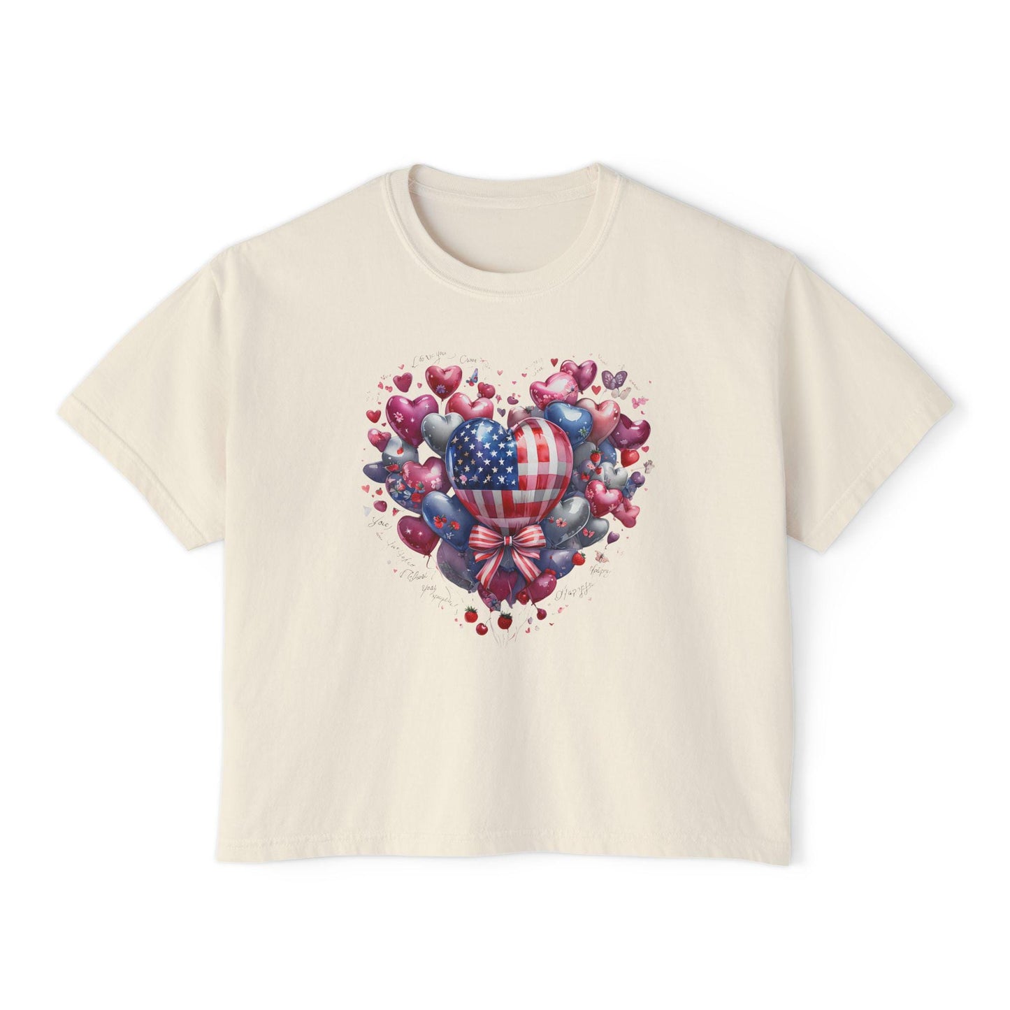Love Heart Women's Boxy Tee, Valentine's Day Gift Shirt, Comfortable Casual Wear, Gift for Her, Love Inspired T-Shirt