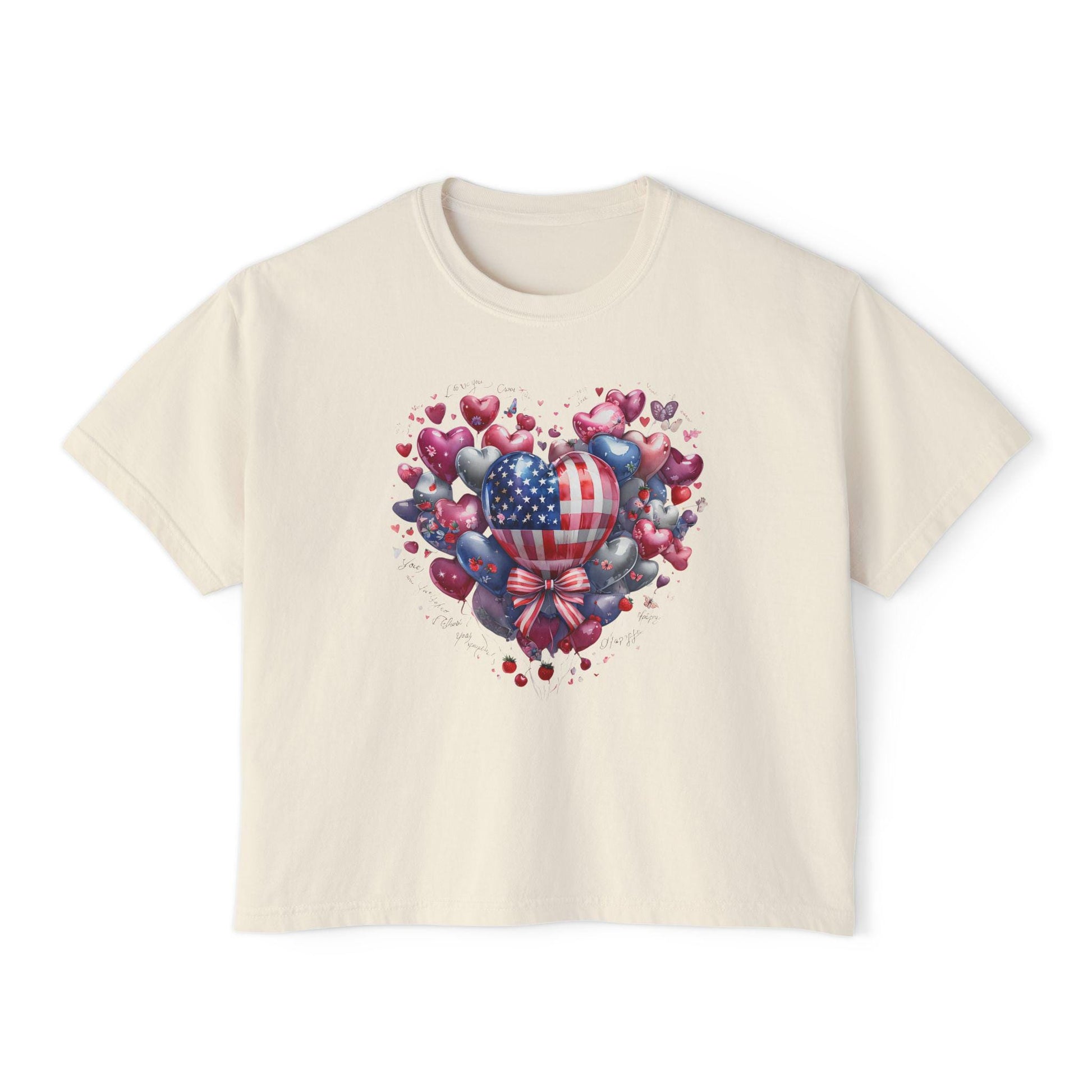 Love Heart Women's Boxy Tee, Valentine's Day Gift Shirt, Comfortable Casual Wear, Gift for Her, Love Inspired T-Shirt