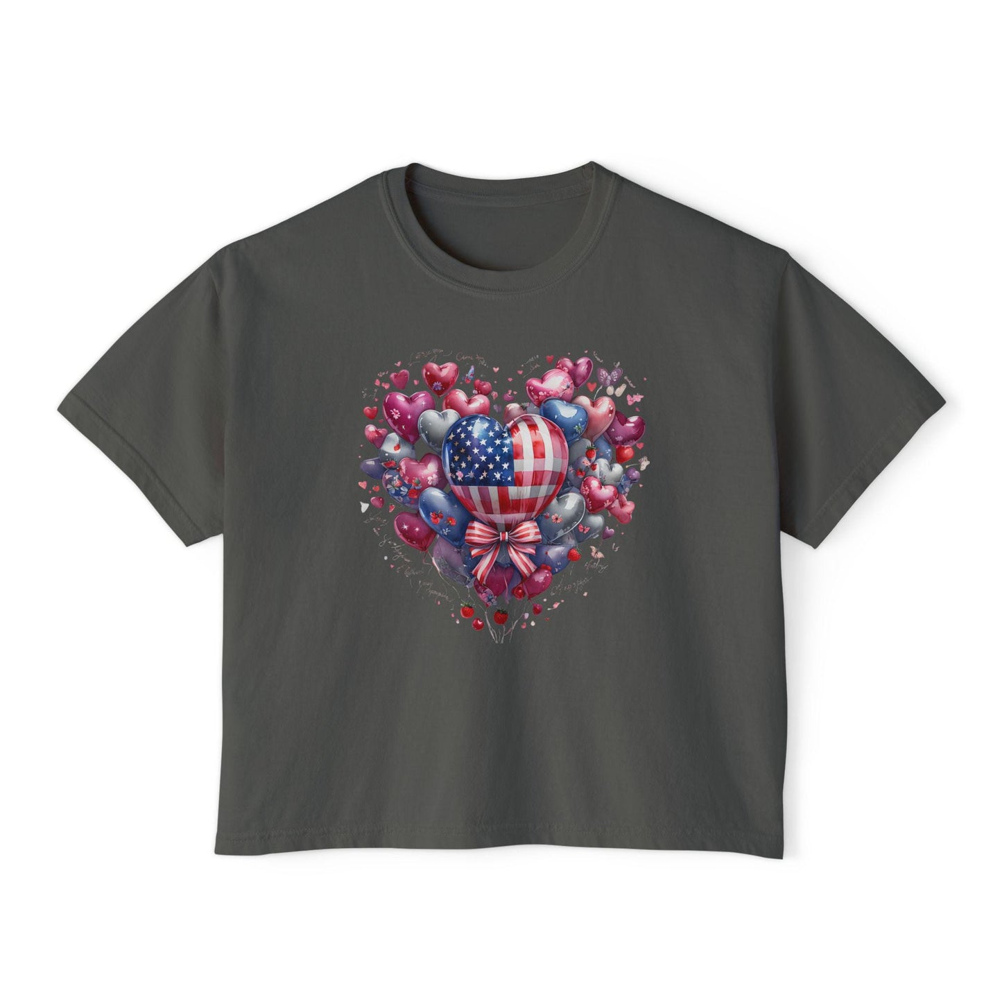 Love Heart Women's Boxy Tee, Valentine's Day Gift Shirt, Comfortable Casual Wear, Gift for Her, Love Inspired T-Shirt