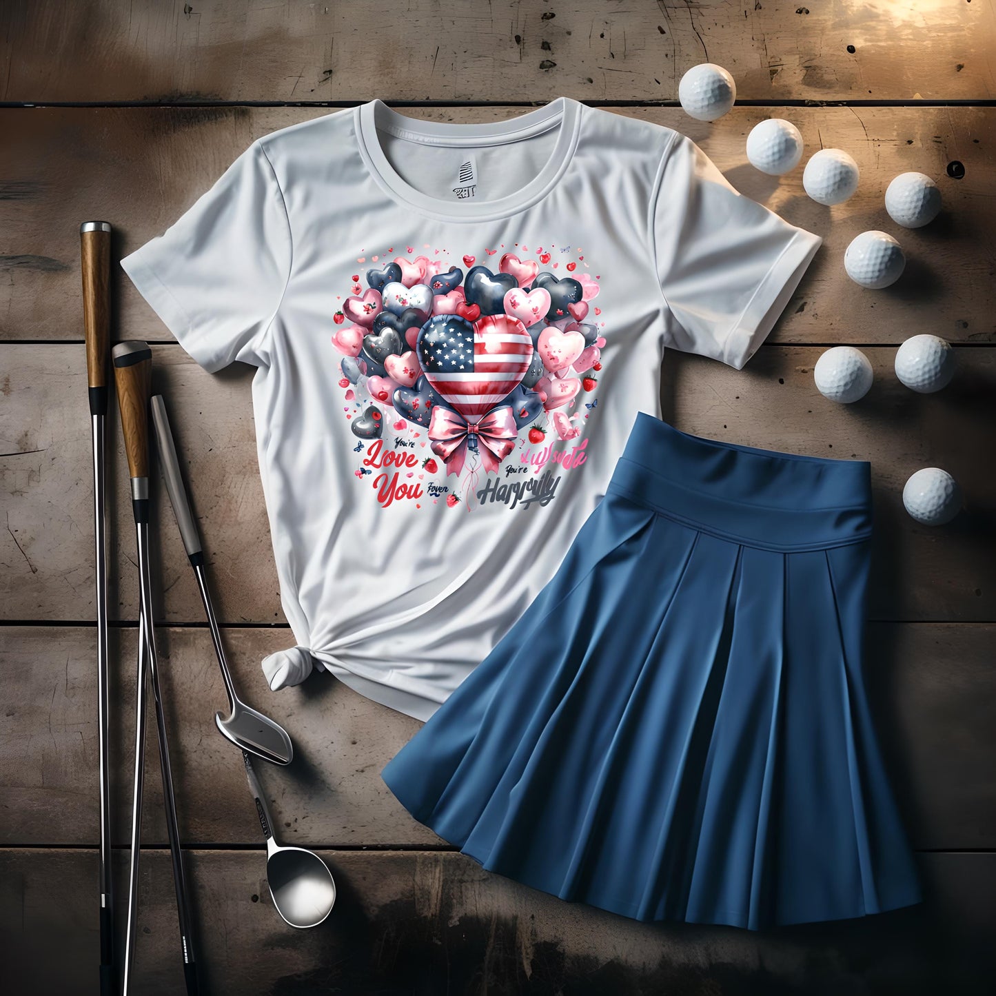 American Flag Heart T Shirt Patriotic Valentines Day Tee Love USA Graphic Top Women Summer July 4th Gift Casual Independence Day Apparel