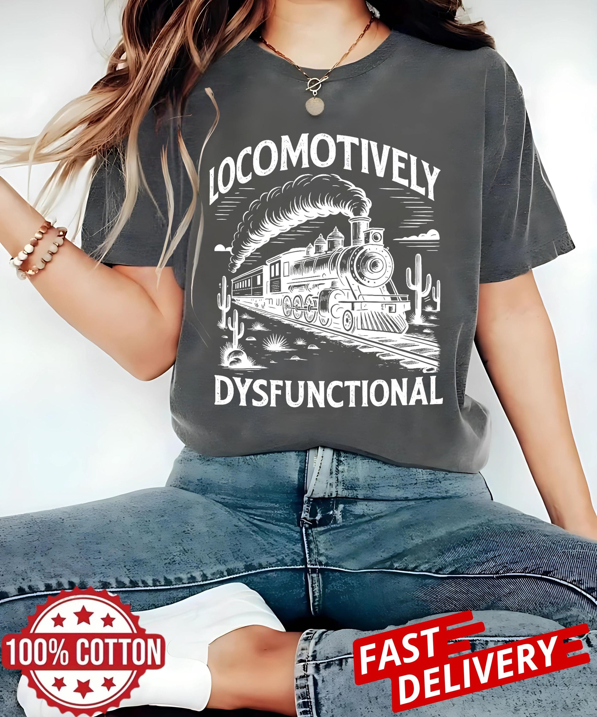 Railroad humor shirt, limited edition train tee, sarcastic vintage design t-shirt unisex for classic train lovers