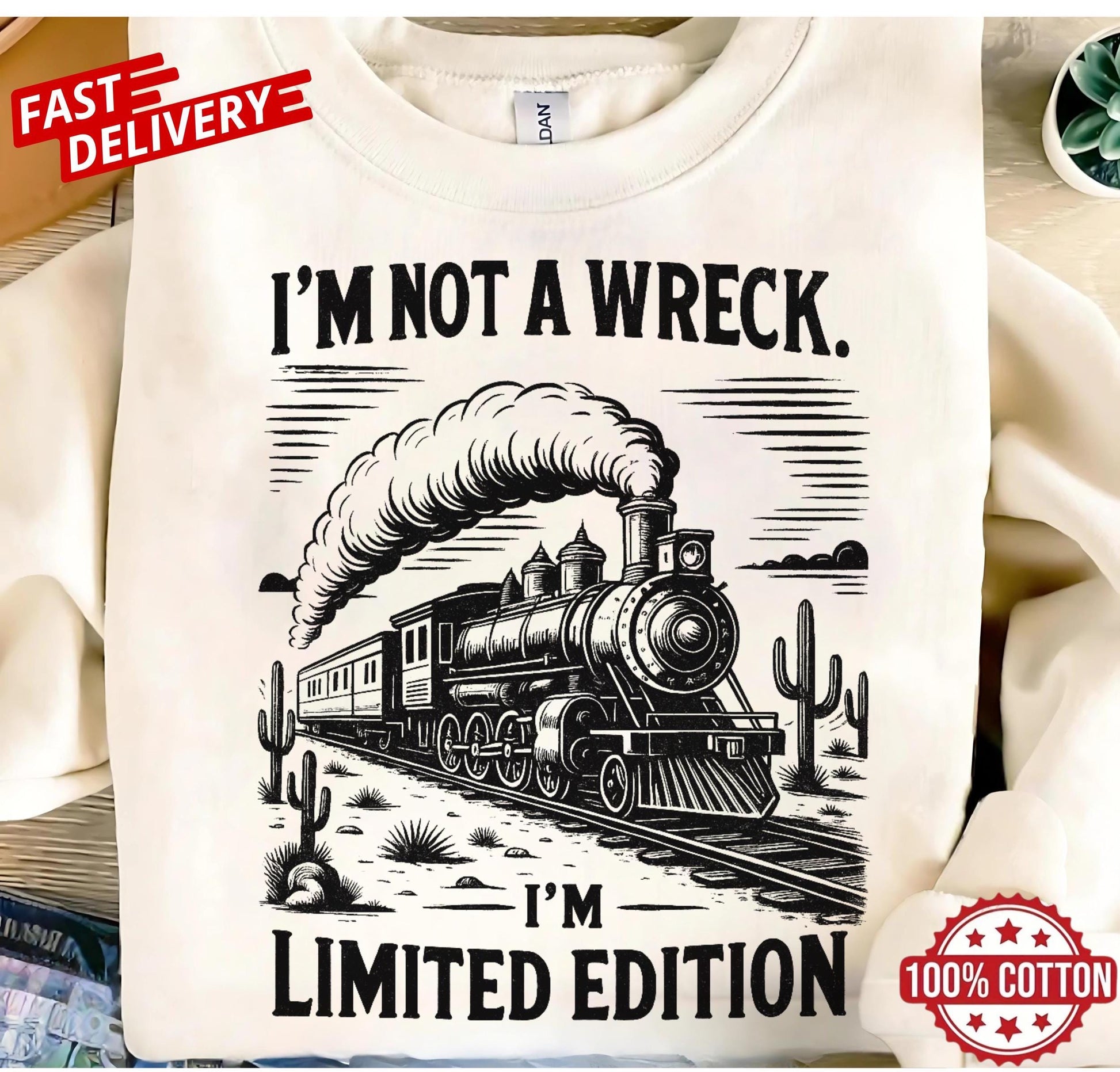 Limited Edition Funny Train T Shirt Vintage Locomotive Tee With Sarcastic Quote Humor Railroad Graphic Top Unisex Casual Gift Apparel
