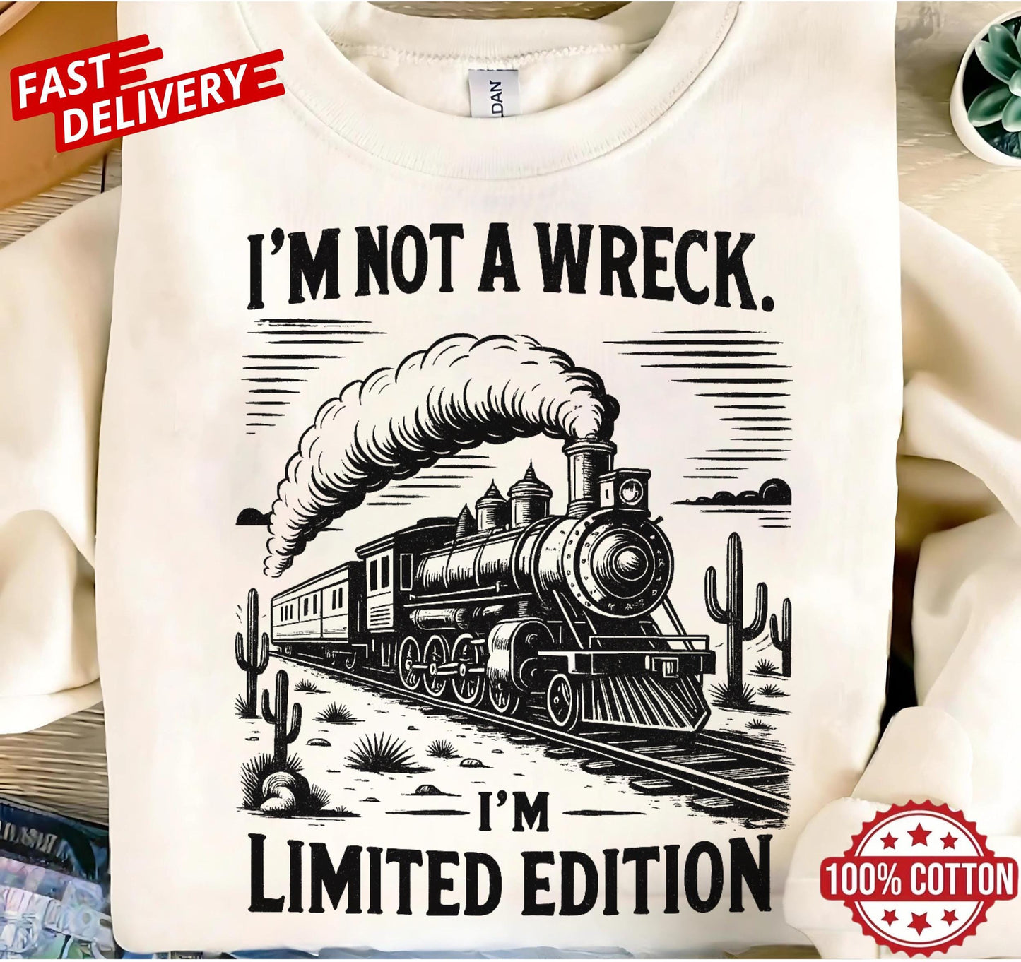 Limited edition train humor tee, vintage funny railroad shirt for men women, sarcastic quote oversized t-shirt