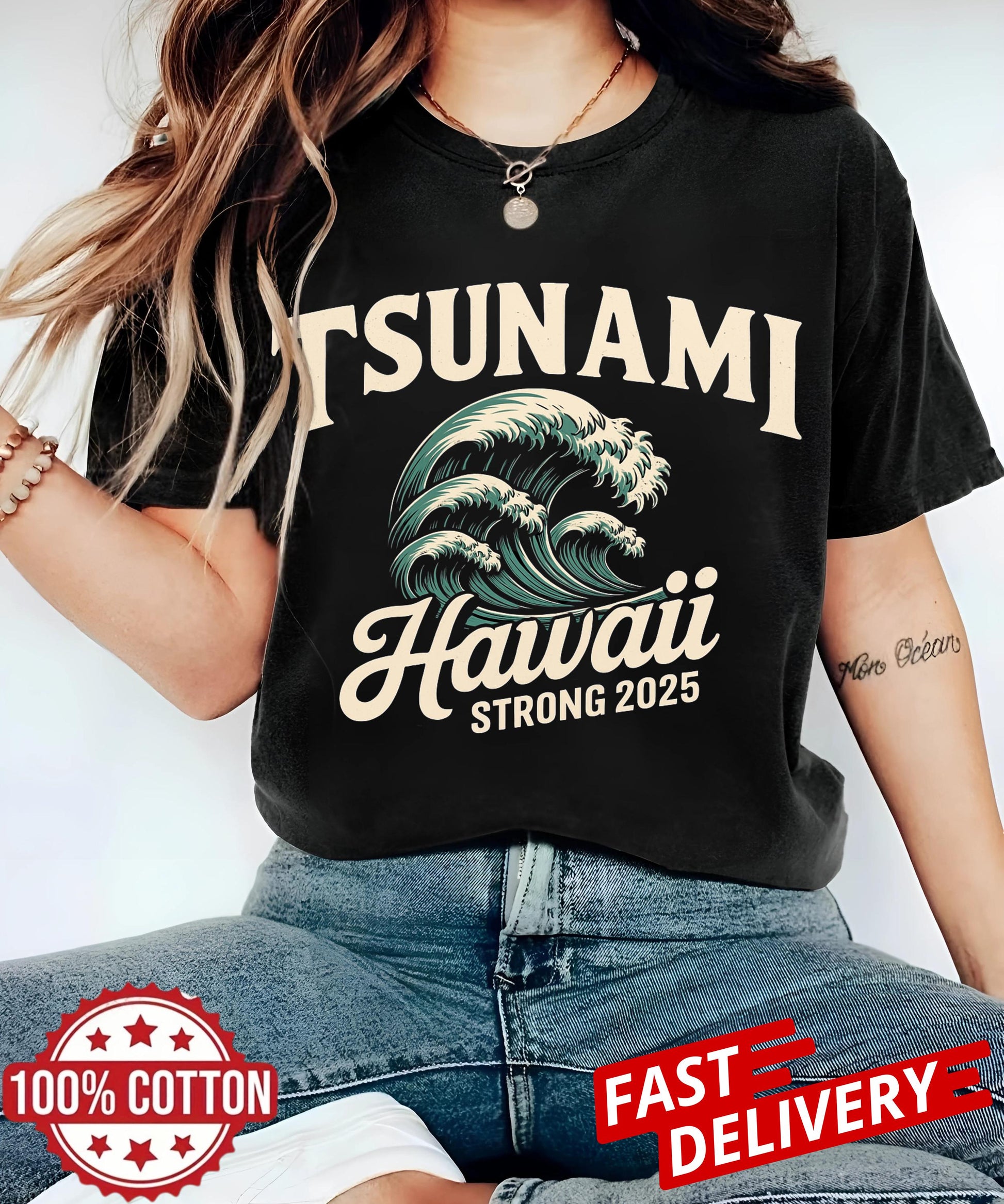 Let your shirt speak volumes Hawaii Strong 2025 design for hope, support, and honoring those affected by the tsunami disaster