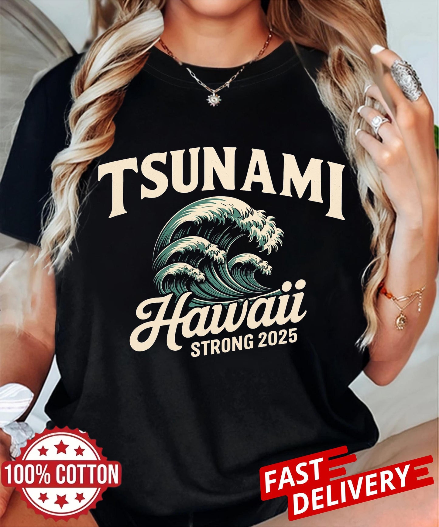Let your shirt speak volumes Hawaii Strong 2025 design for hope, support, and honoring those affected by the tsunami disaster