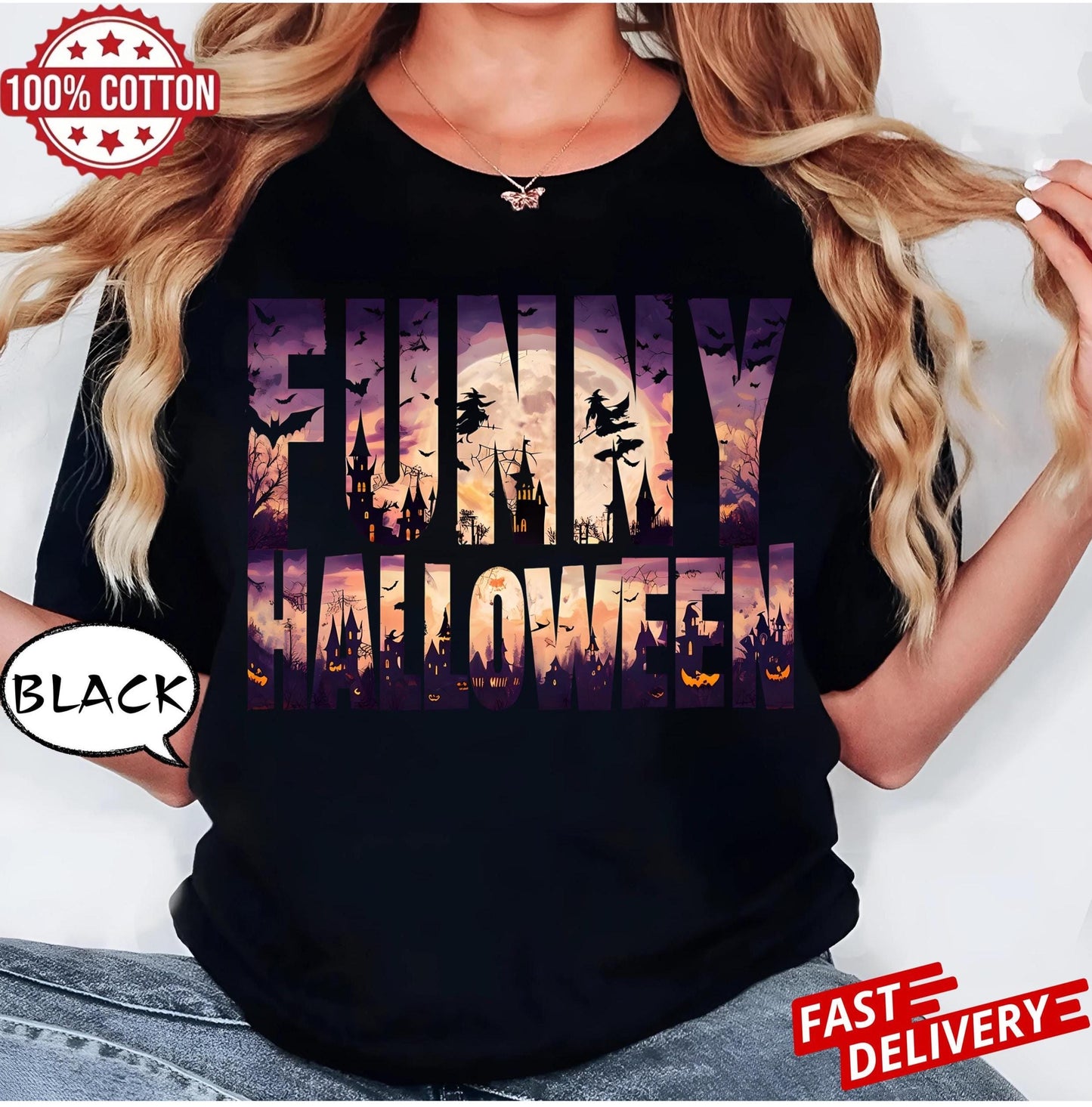 Funny Halloween Shirt Unisex Spooky Party Outfit Graphic Tee For Teens Adults Gift Idea Scary Costume Casual Top Unique Design