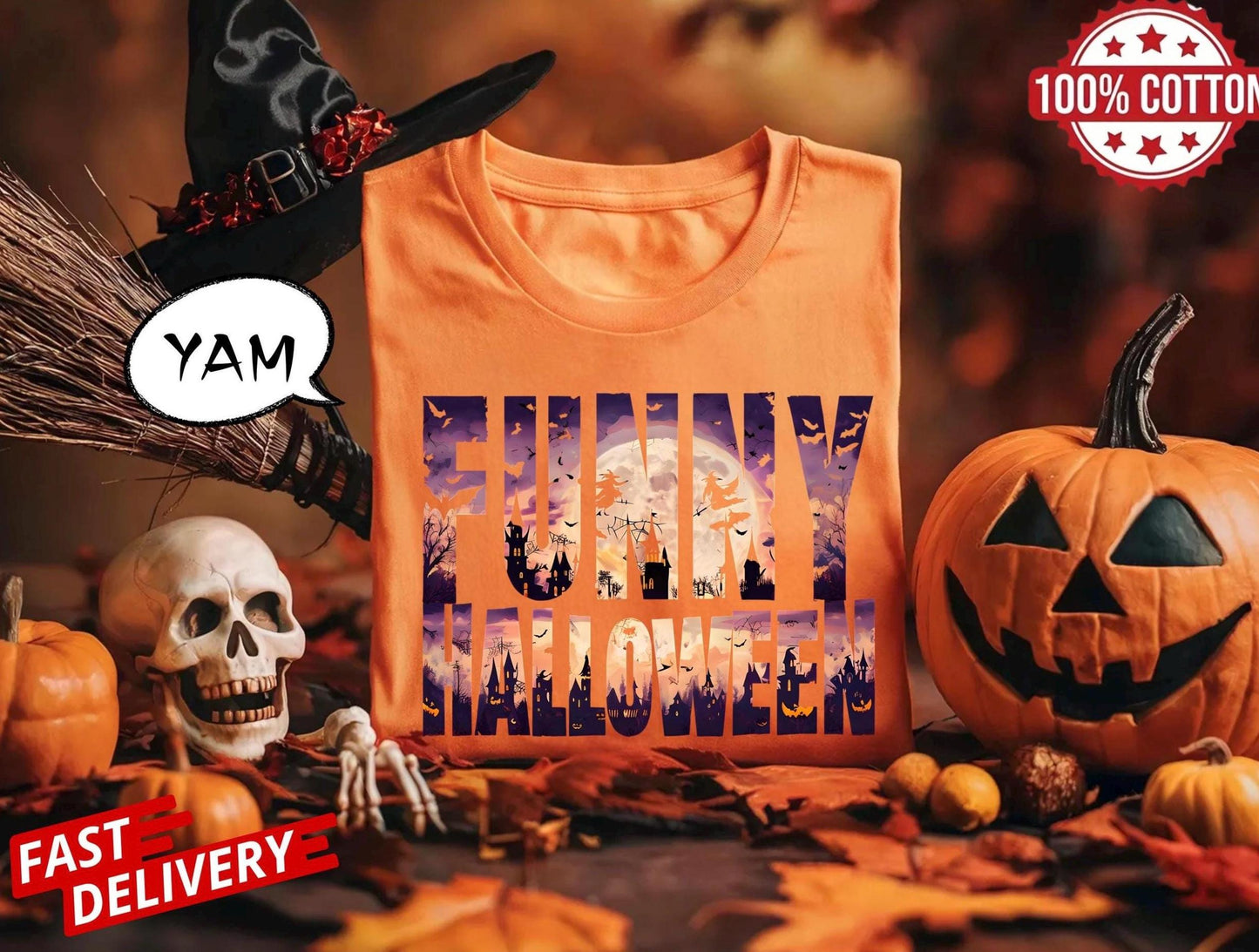 Funny Halloween Shirt Unisex Spooky Party Outfit Graphic Tee For Teens Adults Gift Idea Scary Costume Casual Top Unique Design