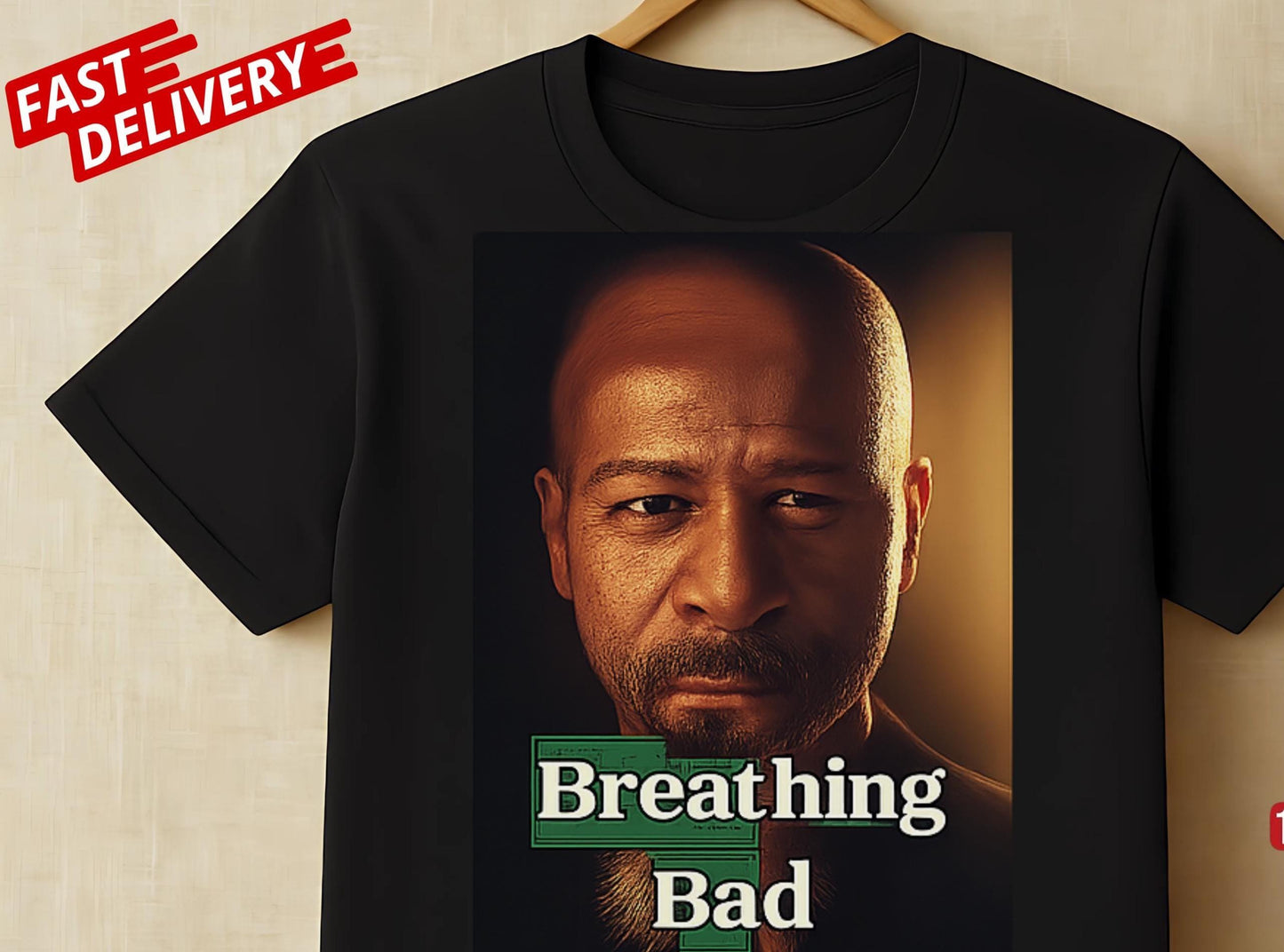Breathing Bad T-Shirt for Bald Men Funny Parody Tee Bold Bald Man Graphic Black Unisex Shirt, Gift for Him Meme Humor Apparel