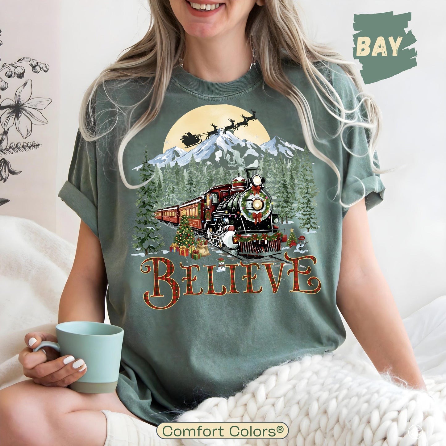 Polar Express T-shirt, Believe in Christmas Sweatshirt, Holiday Gift Ideas, All Aboard Hoodie Xmas, Merry Christmas Tee