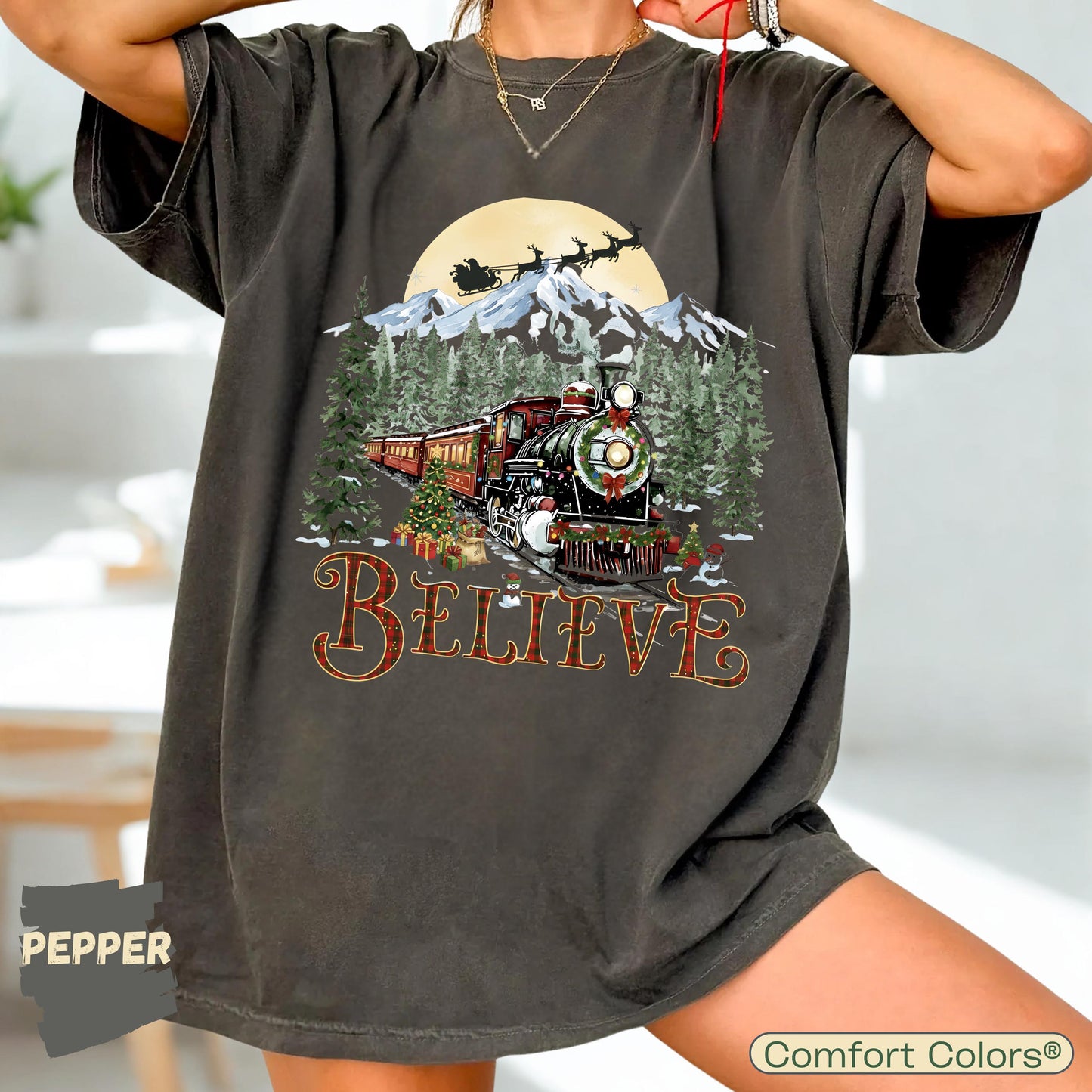 Polar Express T-shirt, Believe in Christmas Sweatshirt, Holiday Gift Ideas, All Aboard Hoodie Xmas, Merry Christmas Tee