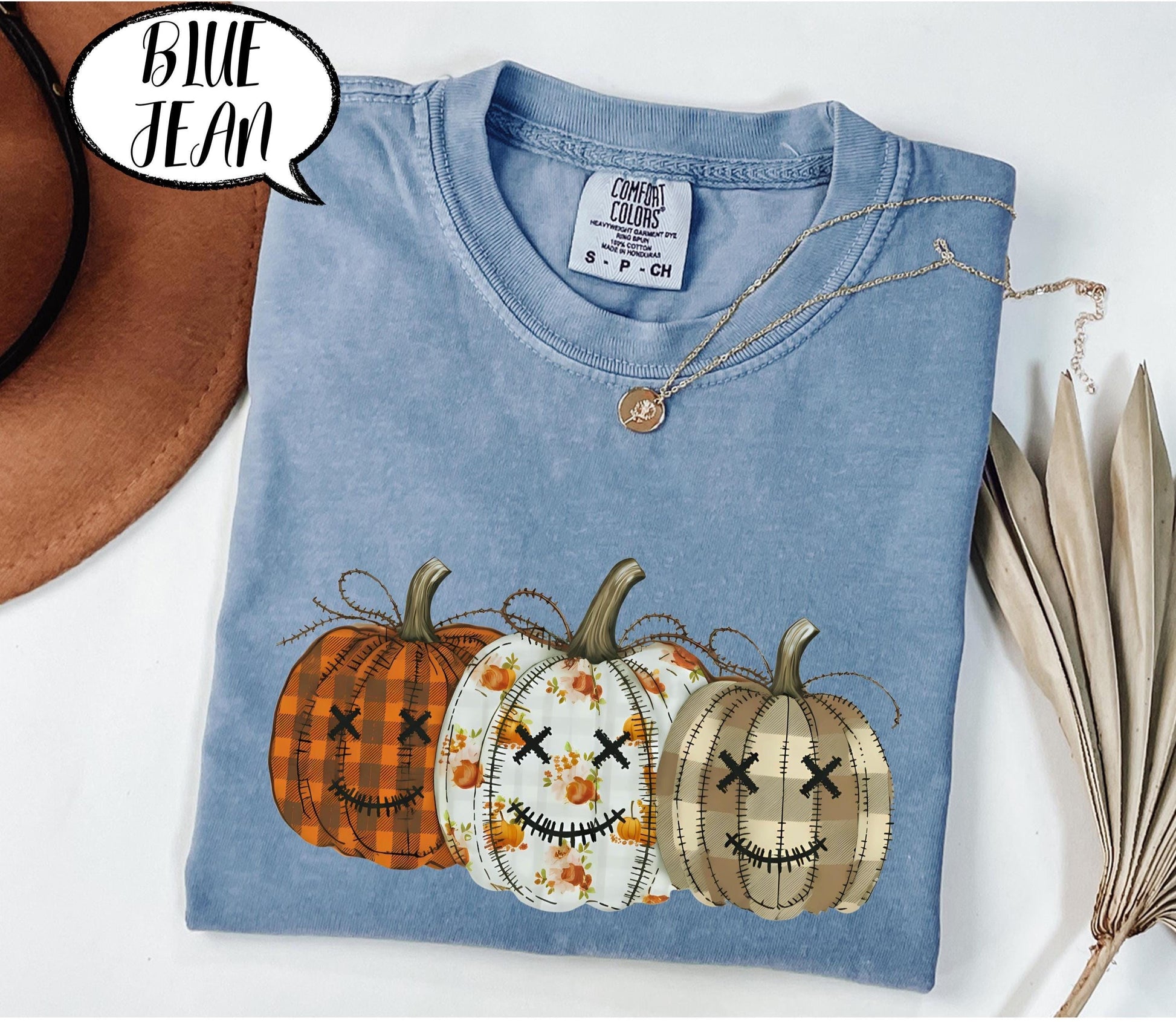 Comfort Colors® Pumpkin Shirt, Fall T Shirt, Autumn Thanksgiving Tee, Vintage Checkered Pumpkin Top, Cozy Cotton Outfit for Women Men