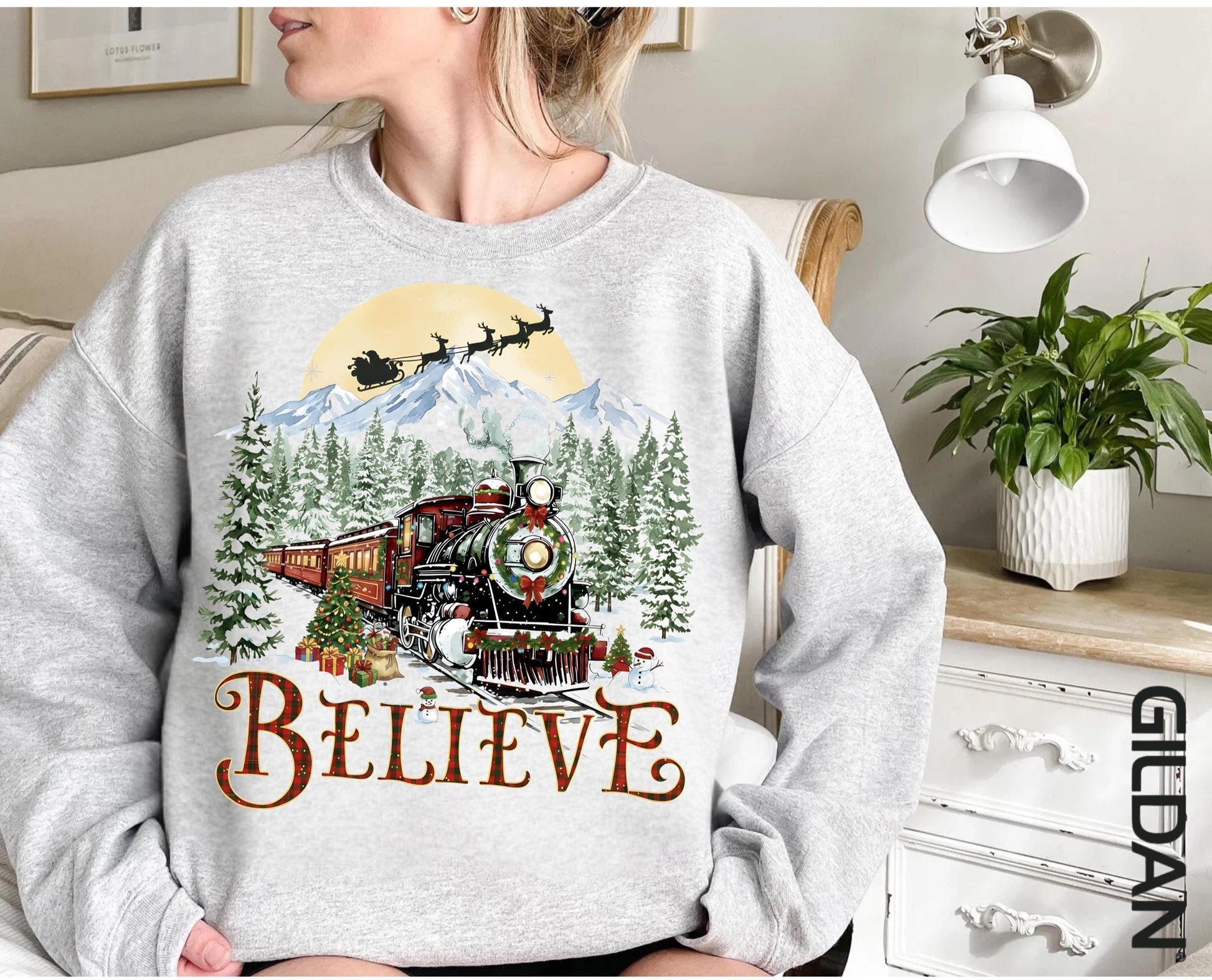 Polar Express Sweatshirt, Christmas Gift, Christmas Believe Sweater, Merry Christmas, Gift Ideas, All Aboard Polar Express, Hoodie Xmas