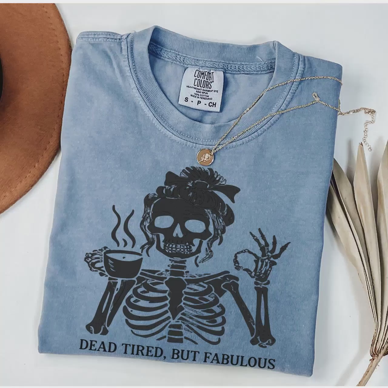 Messy Bun Drinking Coffee For Women Never Better Skeleton Sweatshirt, Funny Skeleton T-Shirt, Coffee Lovers Gift Skull retro Halloween Shirt