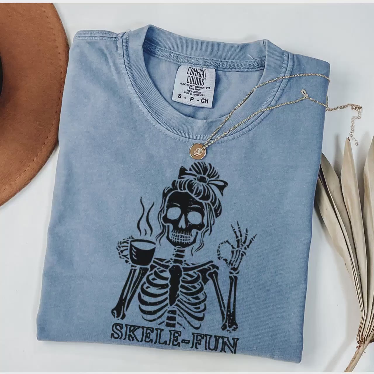 Messy Bun Drinking Coffee For Women Never Better Skeleton T-Shirt, Funny Skeleton T-Shirt, Coffee Lovers Gift Skull retro Halloween Shirt